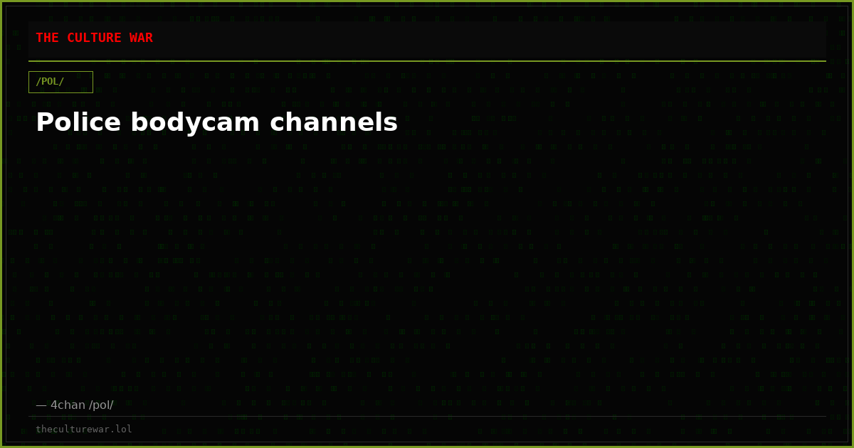 Police bodycam channels