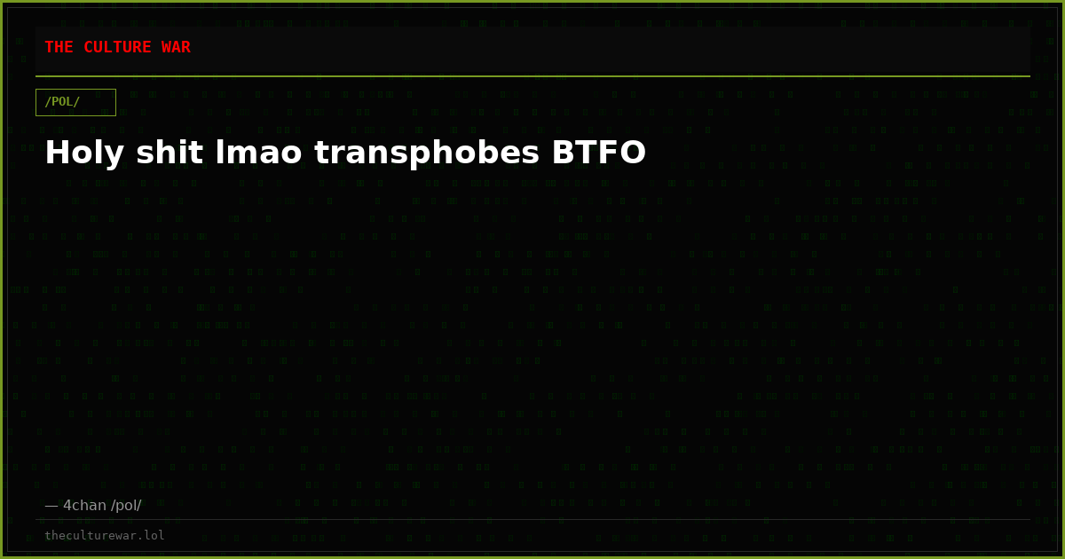 Holy shit lmao transphobes BTFO