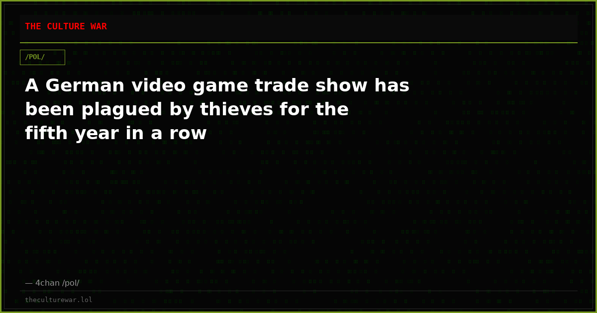 A German video game trade show has been plagued by thieves for the fifth year in a row
