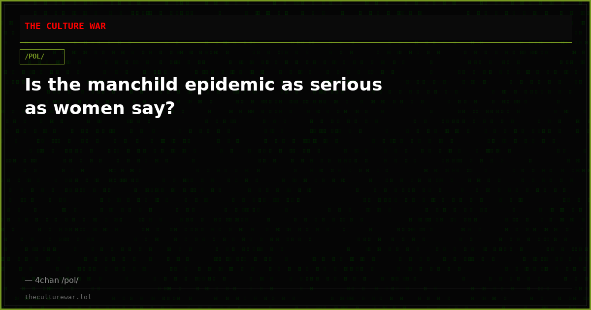 Is the manchild epidemic as serious as women say?