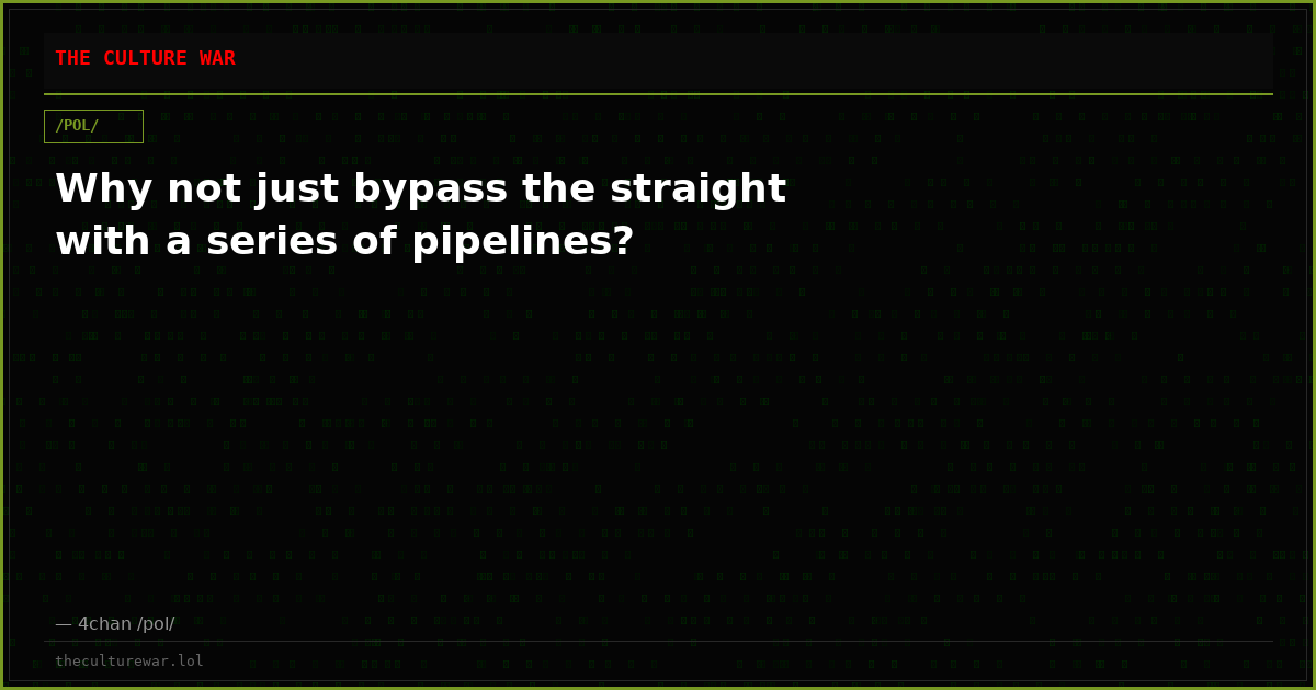 Why not just bypass the straight with a series of pipelines?