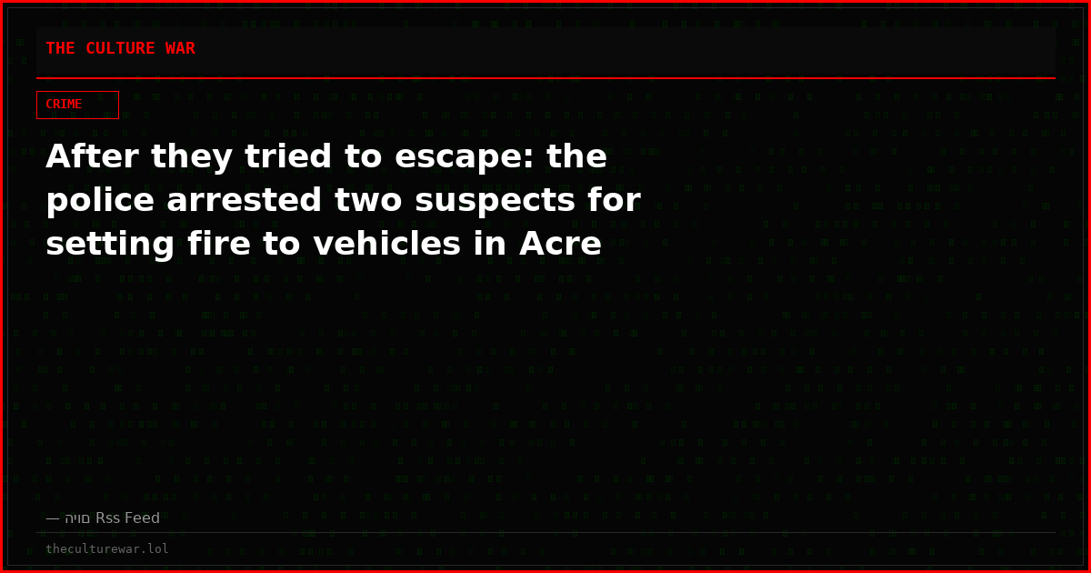 After they tried to escape: the police arrested two suspects for setting fire to vehicles in Acre