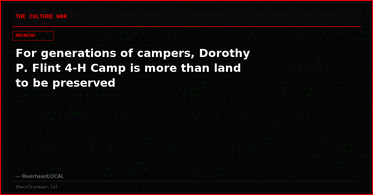 For generations of campers, Dorothy P. Flint 4-H Camp is more than land to be preserved