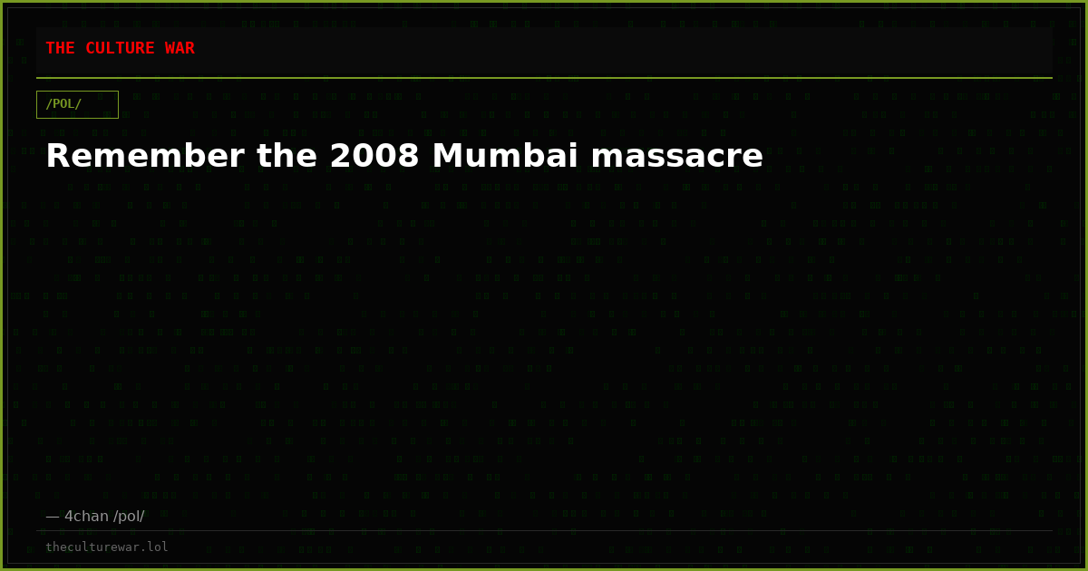 Remember the 2008 Mumbai massacre