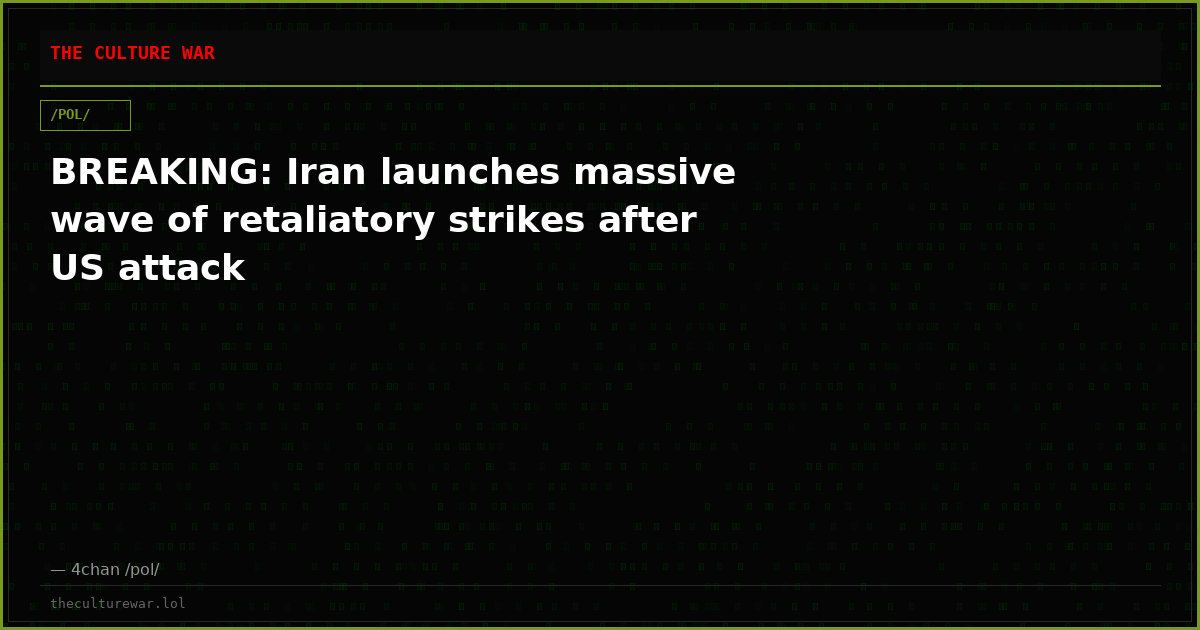 BREAKING: Iran launches massive wave of retaliatory strikes after US attack