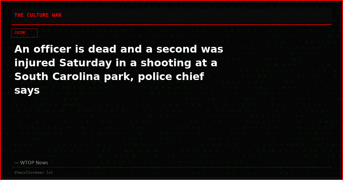 An officer is dead and a second was injured Saturday in a shooting at a South Carolina park, police chief says