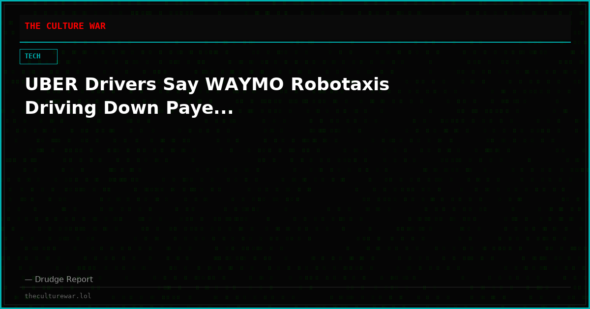 UBER Drivers Say WAYMO Robotaxis Driving Down Paye...