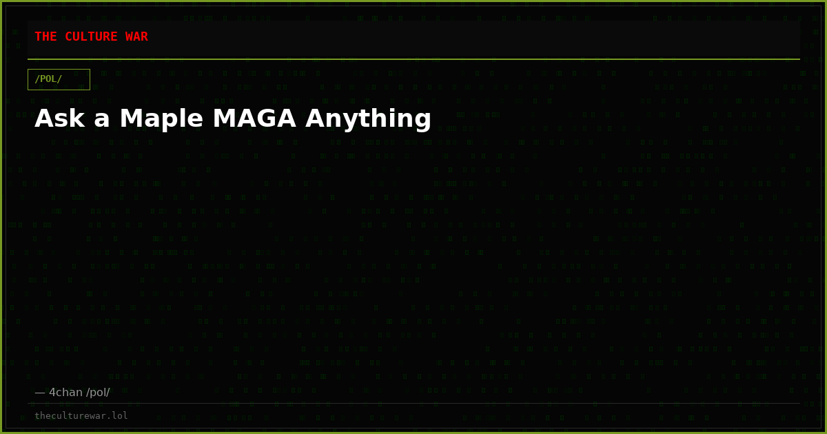 Ask a Maple MAGA Anything