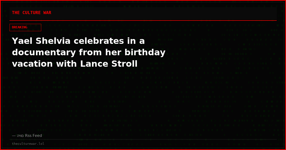 Yael Shelvia celebrates in a documentary from her birthday vacation with Lance Stroll