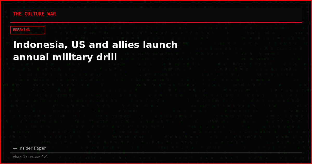 Indonesia, US and allies launch annual military drill