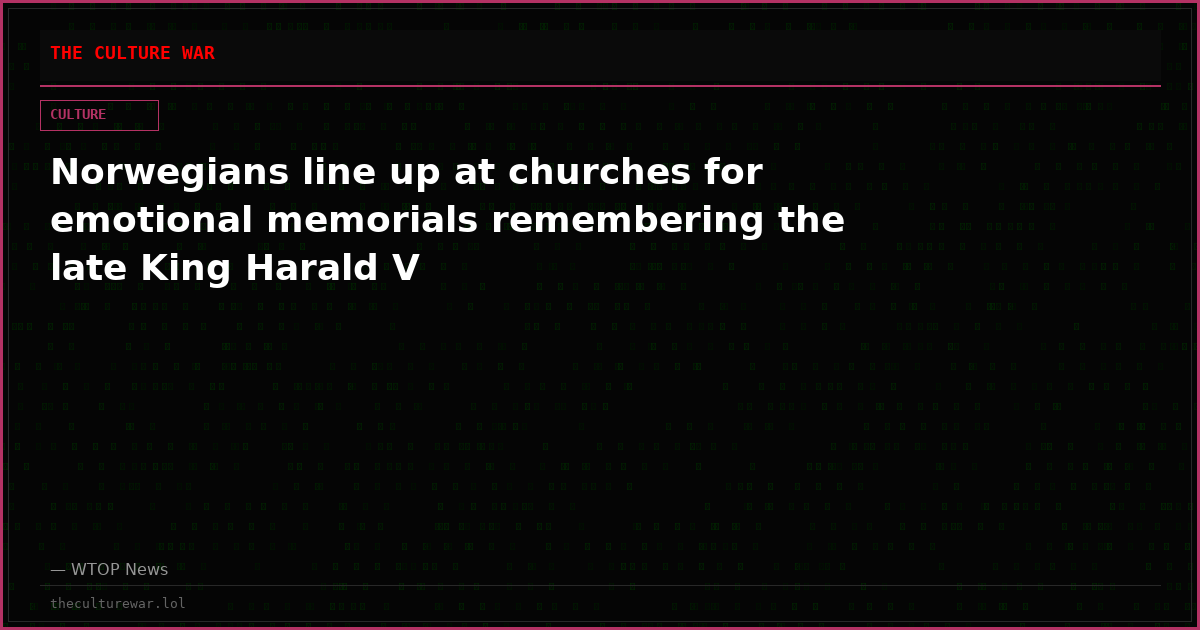 Norwegians line up at churches for emotional memorials remembering the late King Harald V