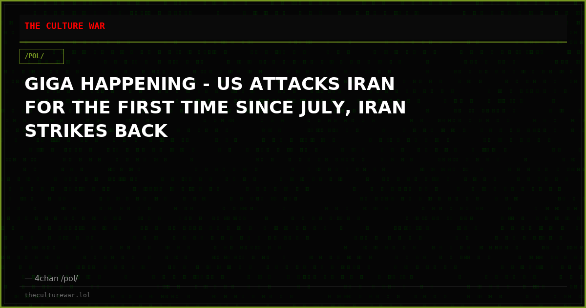 GIGA HAPPENING - US ATTACKS IRAN FOR THE FIRST TIME SINCE JULY, IRAN STRIKES BACK