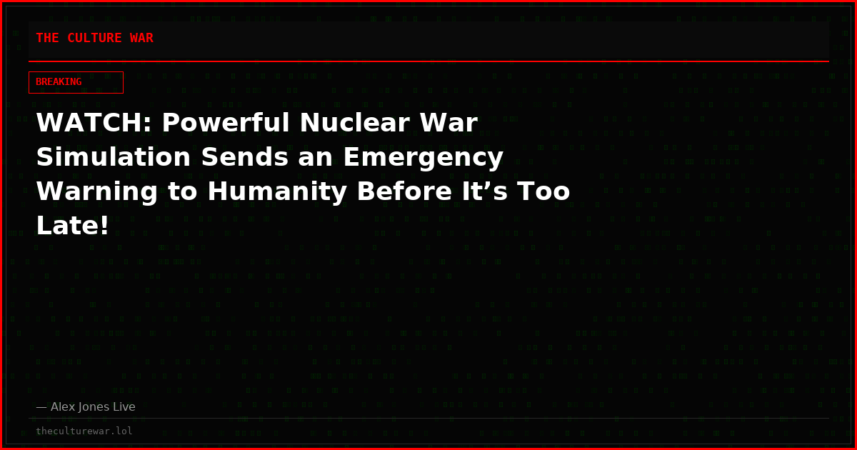 WATCH: Powerful Nuclear War Simulation Sends an Emergency Warning to Humanity Before It’s Too Late!