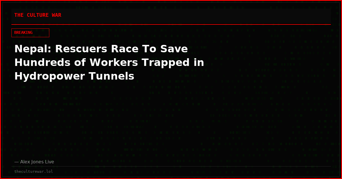 Nepal: Rescuers Race To Save Hundreds of Workers Trapped in Hydropower Tunnels