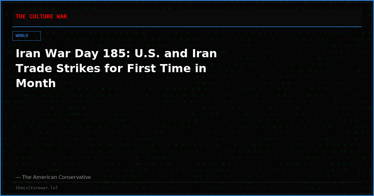 Iran War Day 185: U.S. and Iran Trade Strikes for First Time in Month