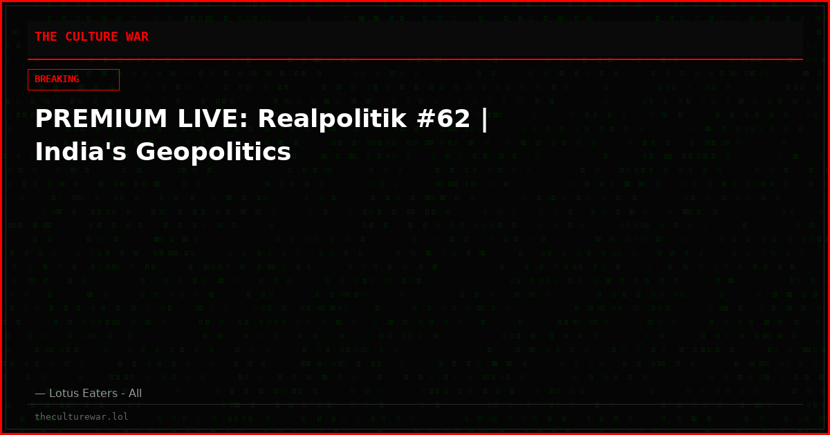 PREMIUM LIVE: Realpolitik #62 | India's Geopolitics