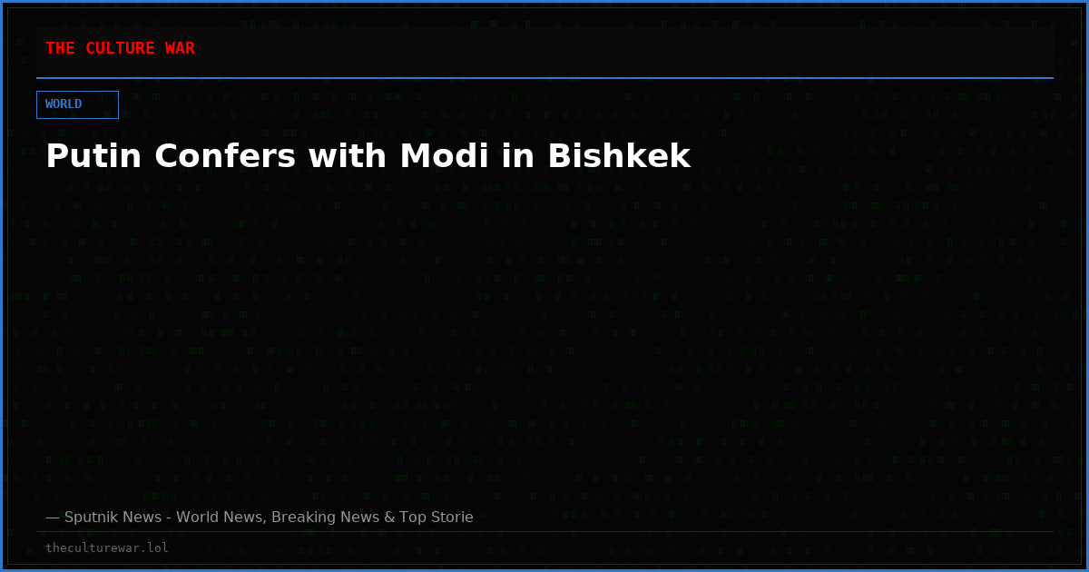 Putin Confers with Modi in Bishkek