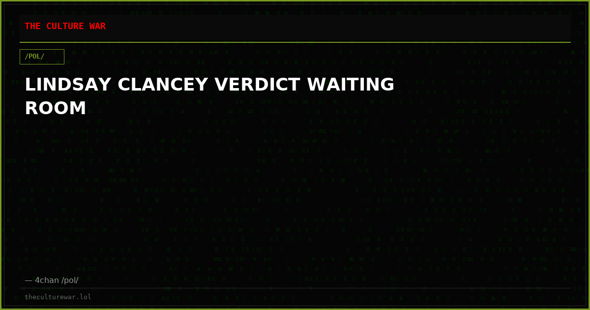 LINDSAY CLANCEY VERDICT WAITING ROOM