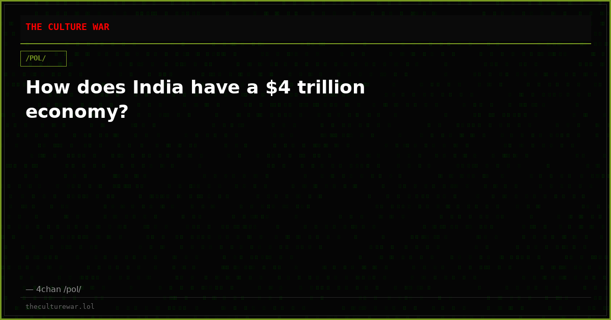 How does India have a $4 trillion economy?