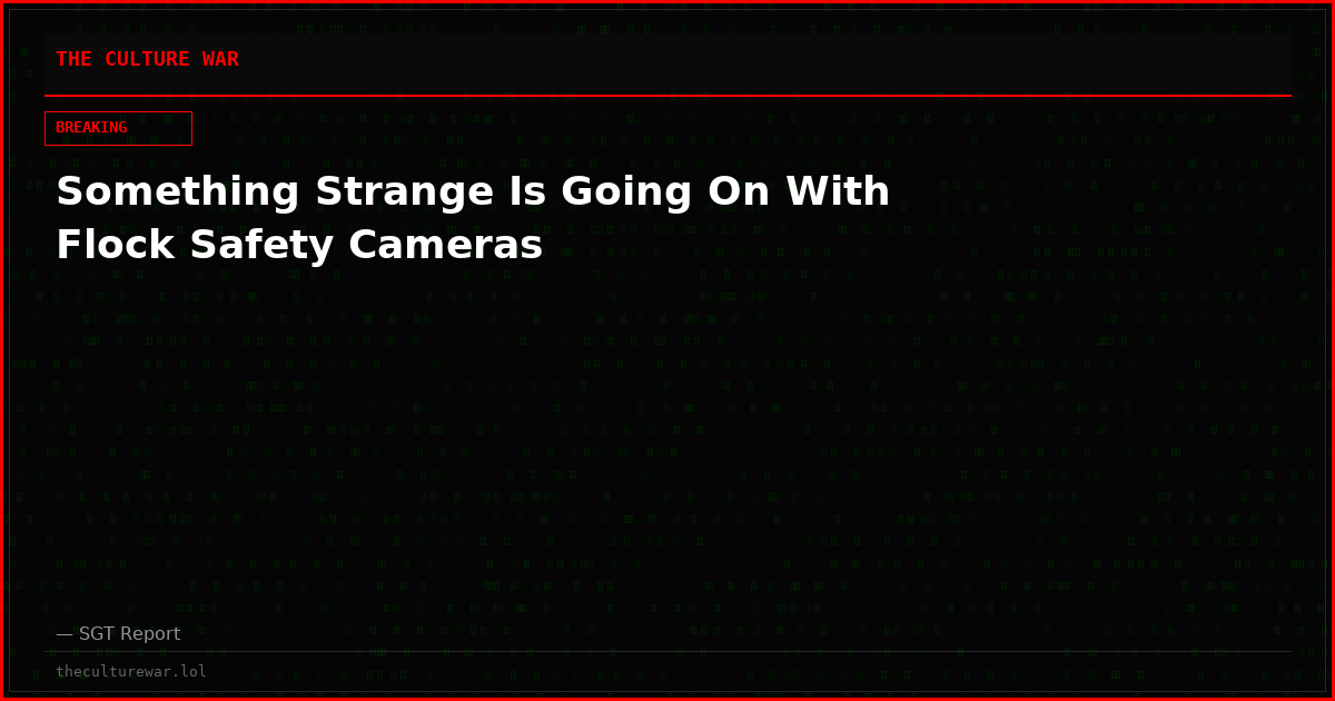 Something Strange Is Going On With Flock Safety Cameras