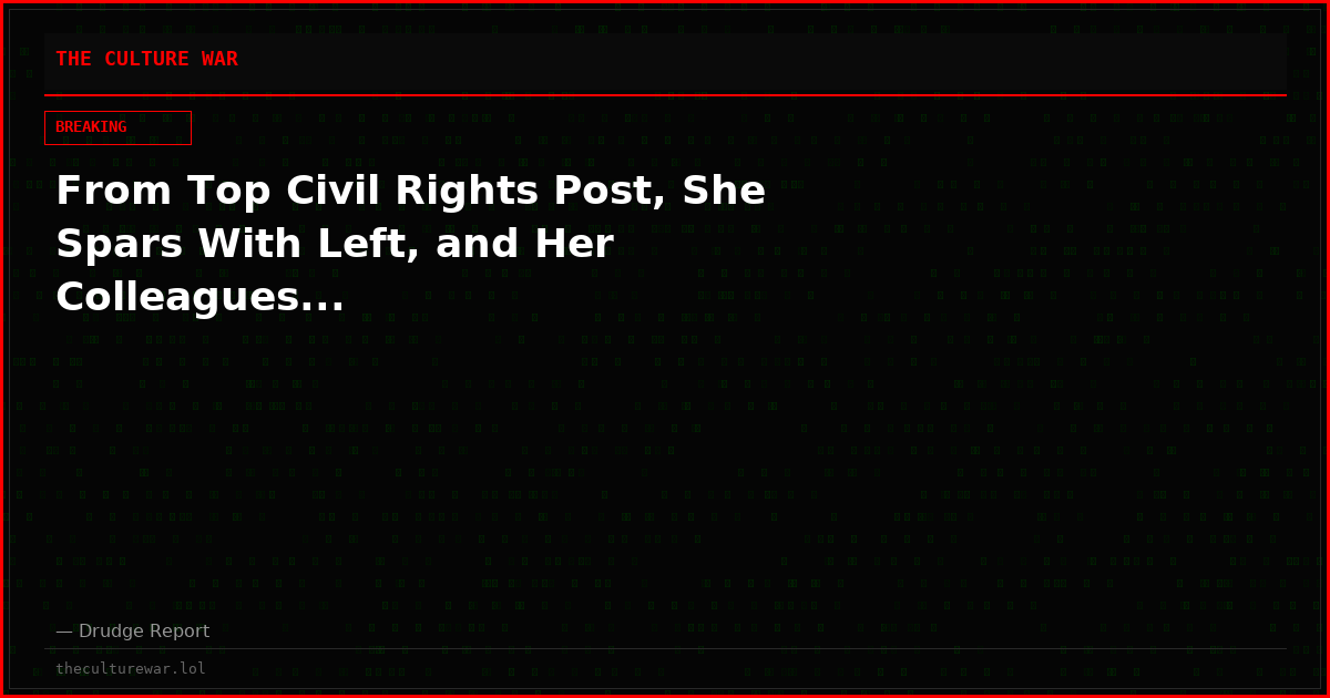 From Top Civil Rights Post, She Spars With Left, and Her Colleagues...