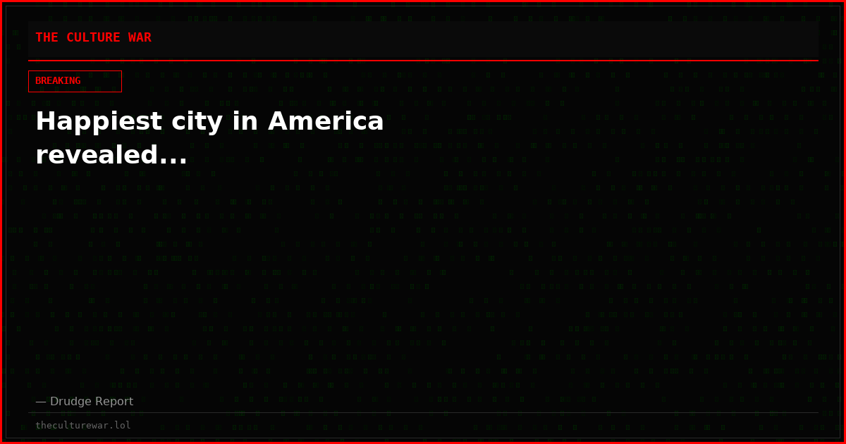 Happiest city in America revealed...