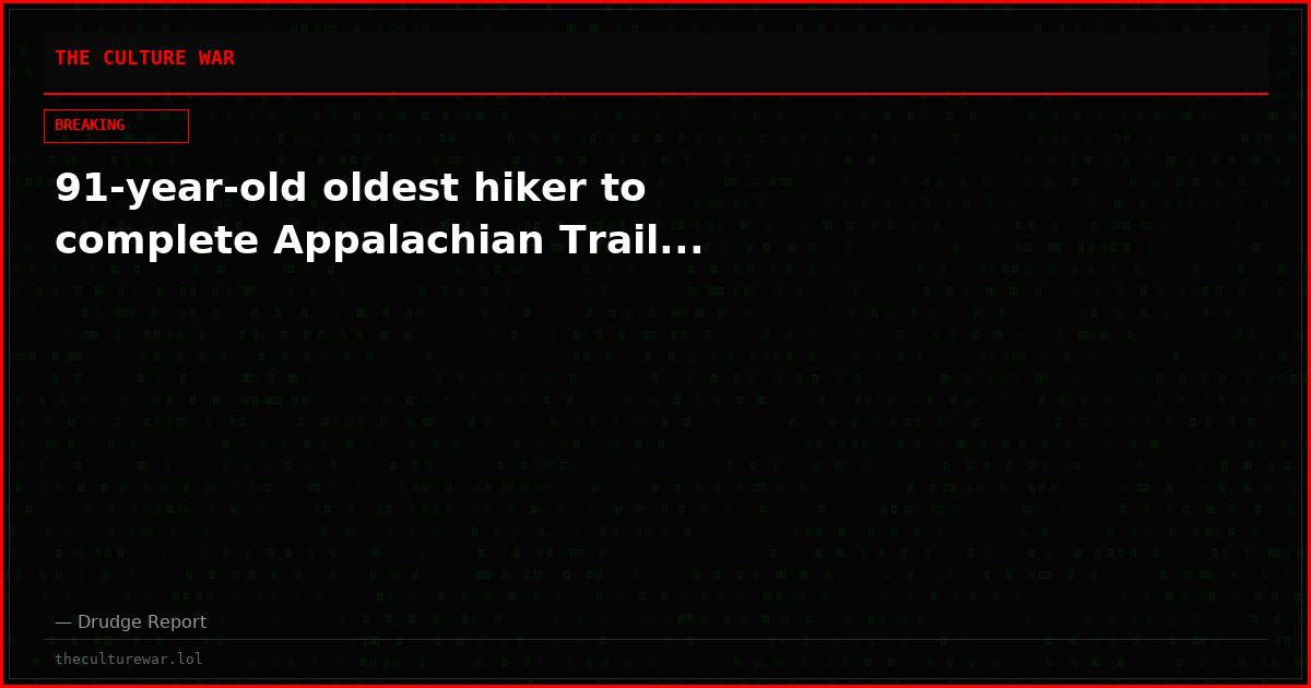 91-year-old oldest hiker to complete Appalachian Trail...