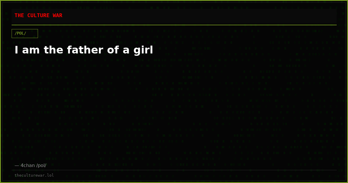 I am the father of a girl