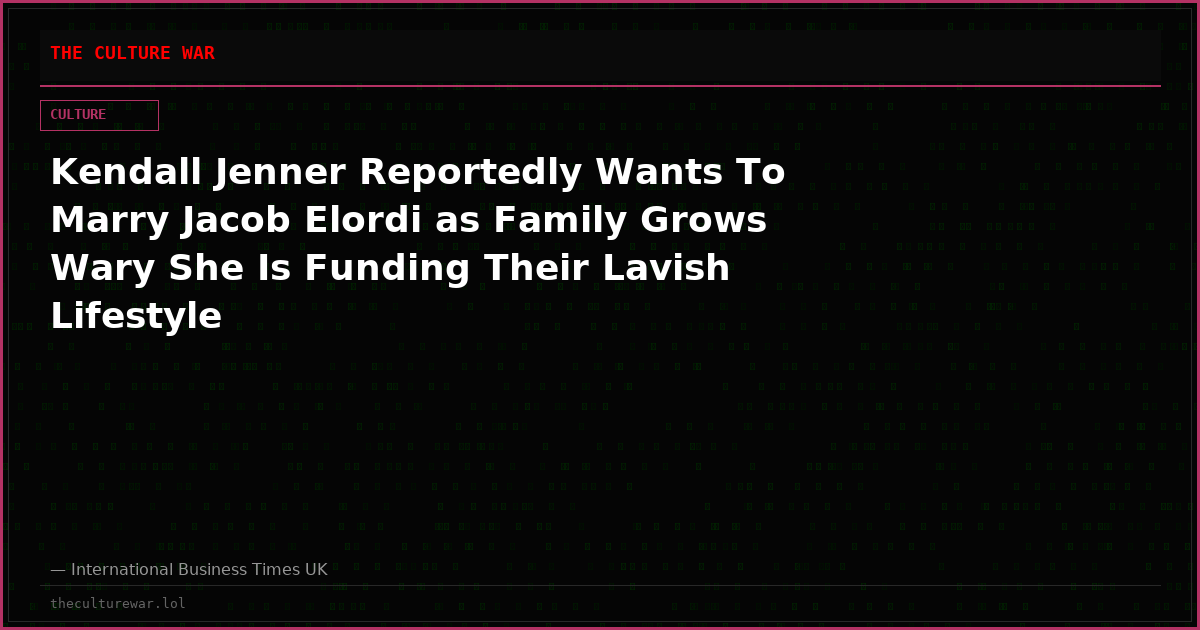Kendall Jenner Reportedly Wants To Marry Jacob Elordi as Family Grows Wary She Is Funding Their Lavish Lifestyle