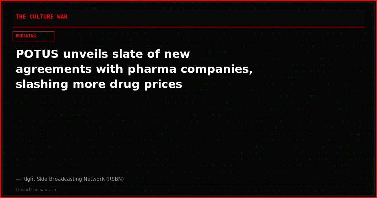 POTUS unveils slate of new agreements with pharma companies, slashing more drug prices