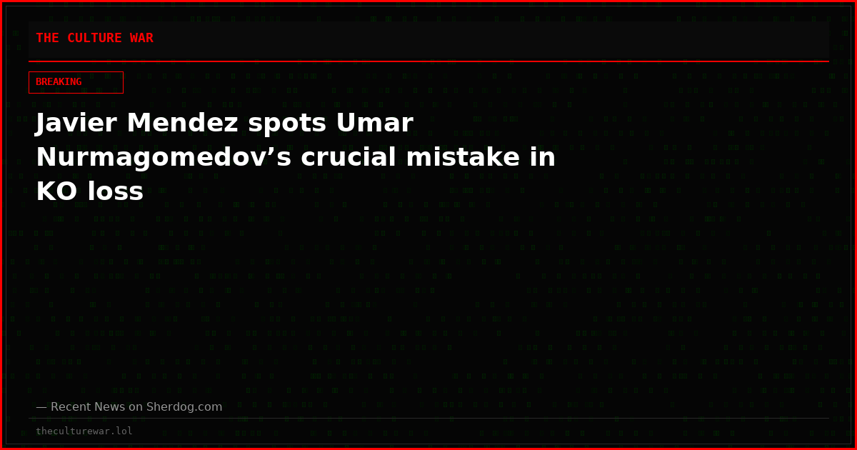 Javier Mendez spots Umar Nurmagomedov’s crucial mistake in KO loss