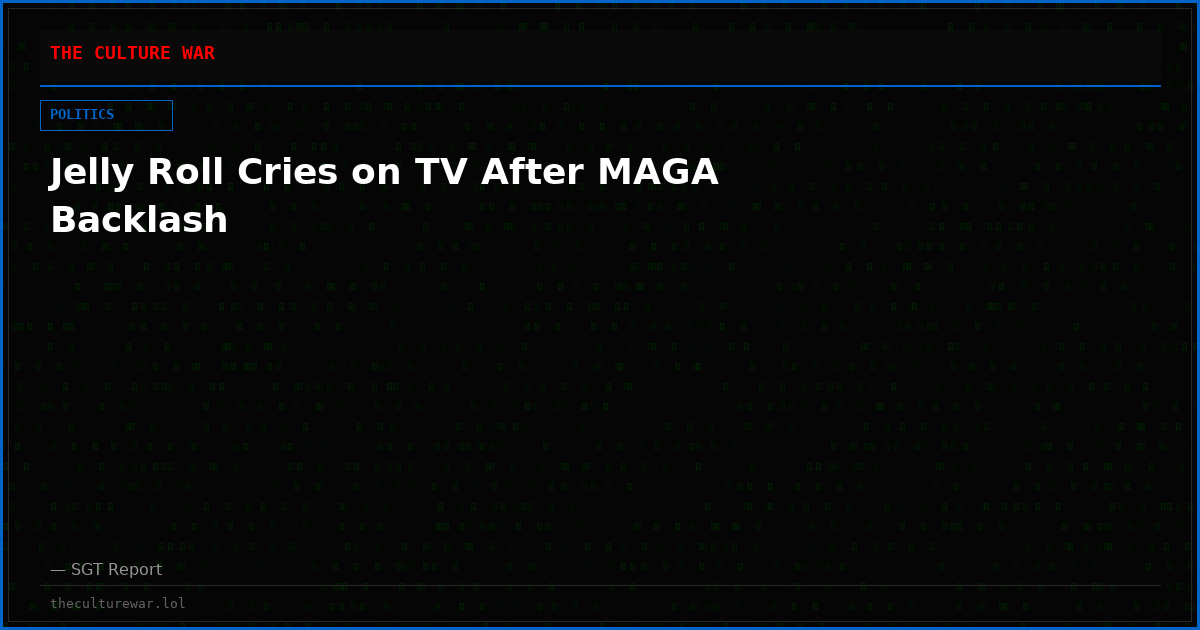 Jelly Roll Cries on TV After MAGA Backlash