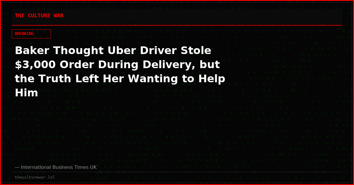 Baker Thought Uber Driver Stole $3,000 Order During Delivery, but the Truth Left Her Wanting to Help Him