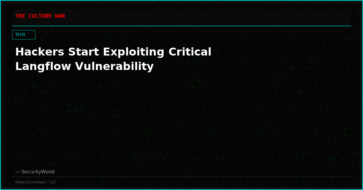 Hackers Start Exploiting Critical Langflow Vulnerability