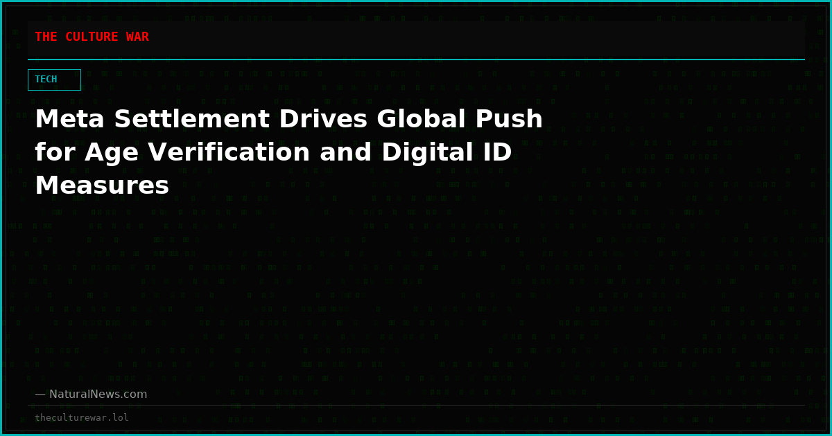 Meta Settlement Drives Global Push for Age Verification and Digital ID Measures