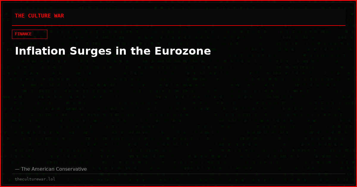 Inflation Surges in the Eurozone