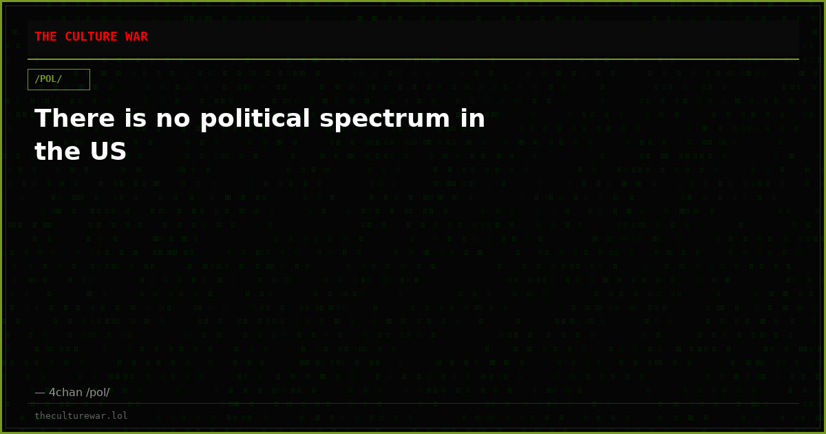 There is no political spectrum in the US