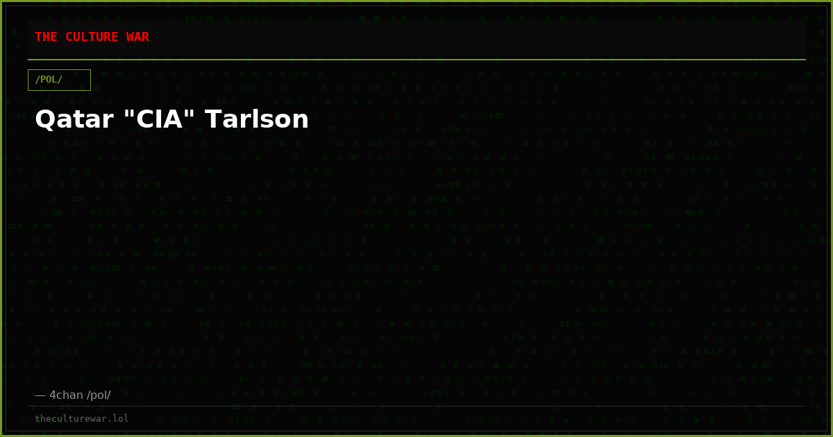 Qatar "CIA" Tarlson