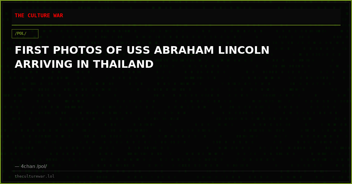 FIRST PHOTOS OF USS ABRAHAM LINCOLN ARRIVING IN THAILAND