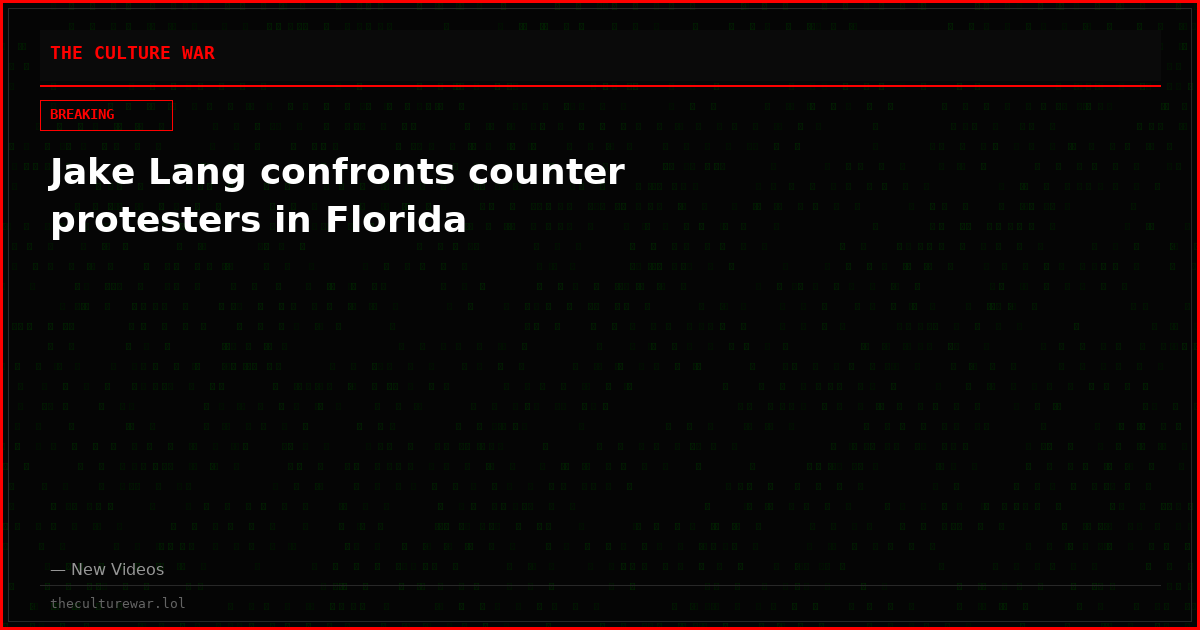 Jake Lang confronts counter protesters in Florida