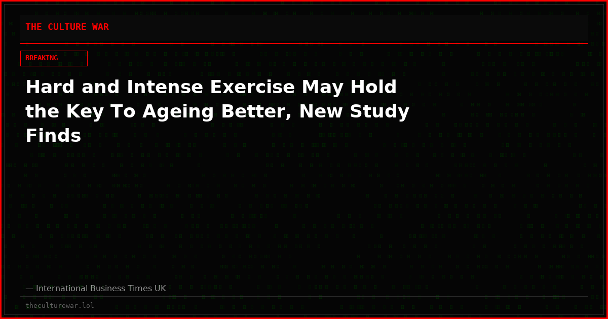 Hard and Intense Exercise May Hold the Key To Ageing Better, New Study Finds