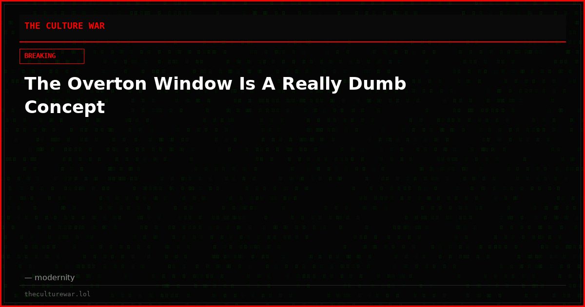 The Overton Window Is A Really Dumb Concept