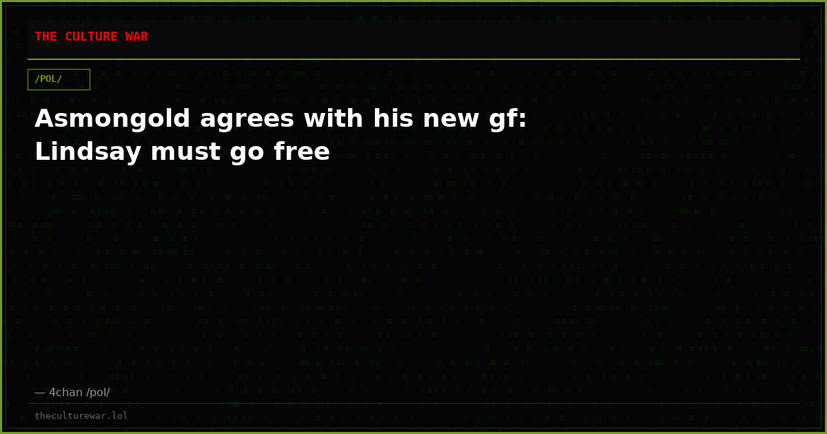 Asmongold agrees with his new gf: Lindsay must go free