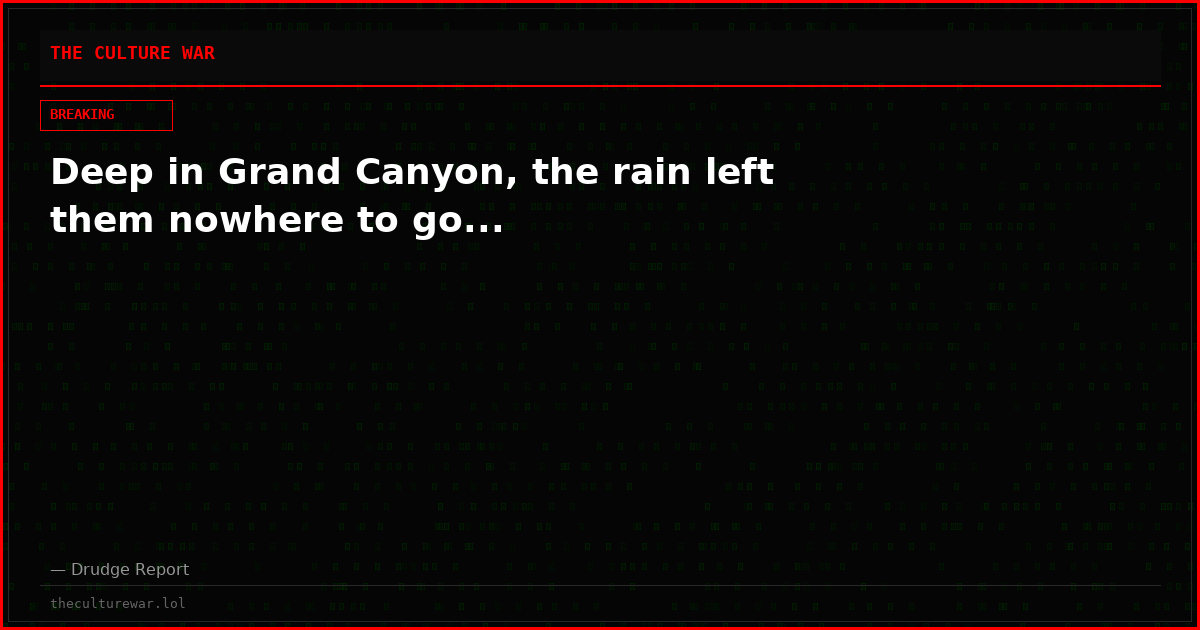 Deep in Grand Canyon, the rain left them nowhere to go...