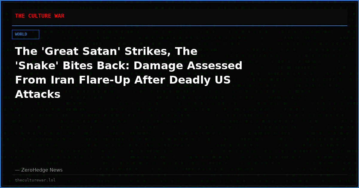 The 'Great Satan' Strikes, The 'Snake' Bites Back: Damage Assessed From Iran Flare-Up After Deadly US Attacks