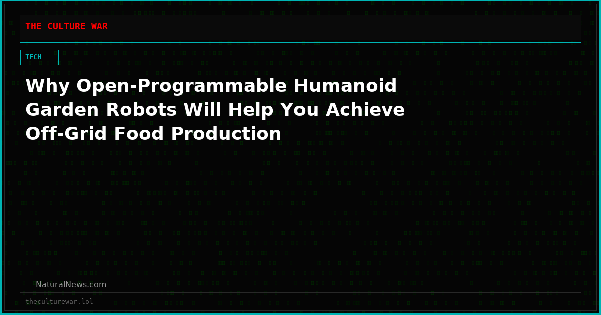 Why Open-Programmable Humanoid Garden Robots Will Help You Achieve Off-Grid Food Production