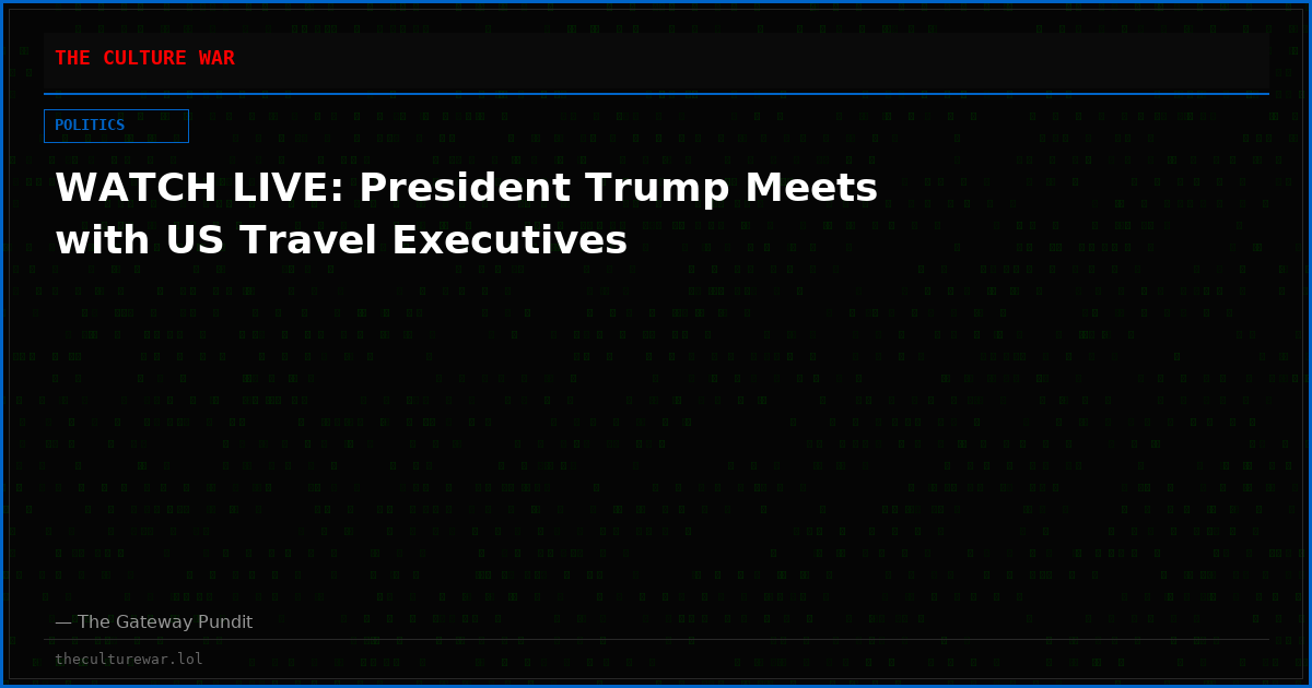 WATCH LIVE: President Trump Meets with US Travel Executives
