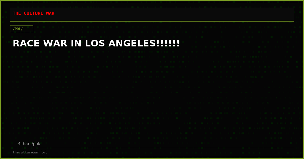 RACE WAR IN LOS ANGELES!!!!!!