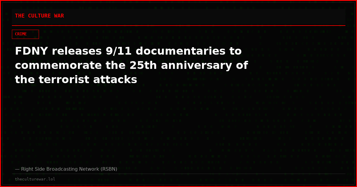 FDNY releases 9/11 documentaries to commemorate the 25th anniversary of the terrorist attacks