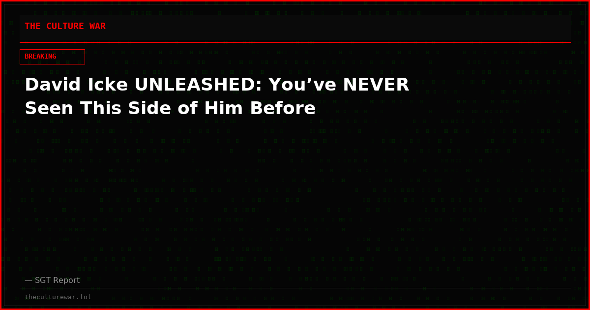 David Icke UNLEASHED: You’ve NEVER Seen This Side of Him Before